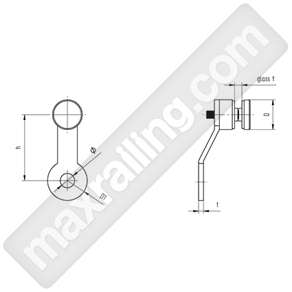 Единичен спайдър за парапет чертеж